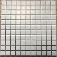 Ceramics mosaix white color glazed mosaic matt   	48/1001