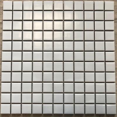 Ceramics mosaix white color glazed mosaic matt   	48/1001