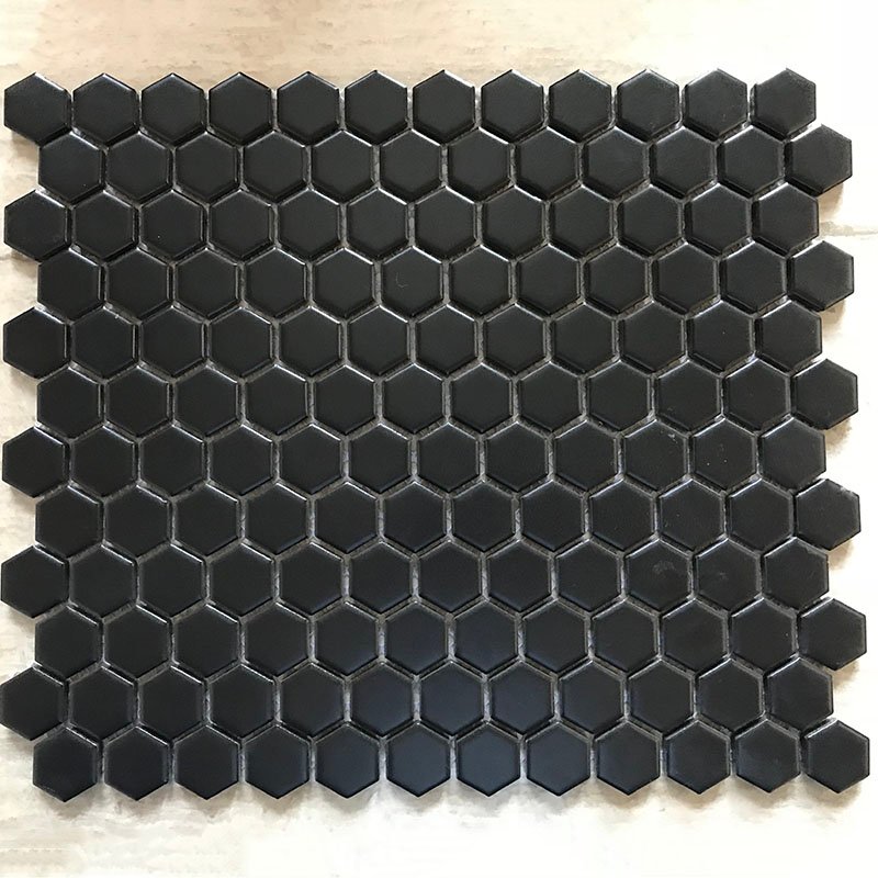 Ceramics mosaix black glazed matt  KL4810